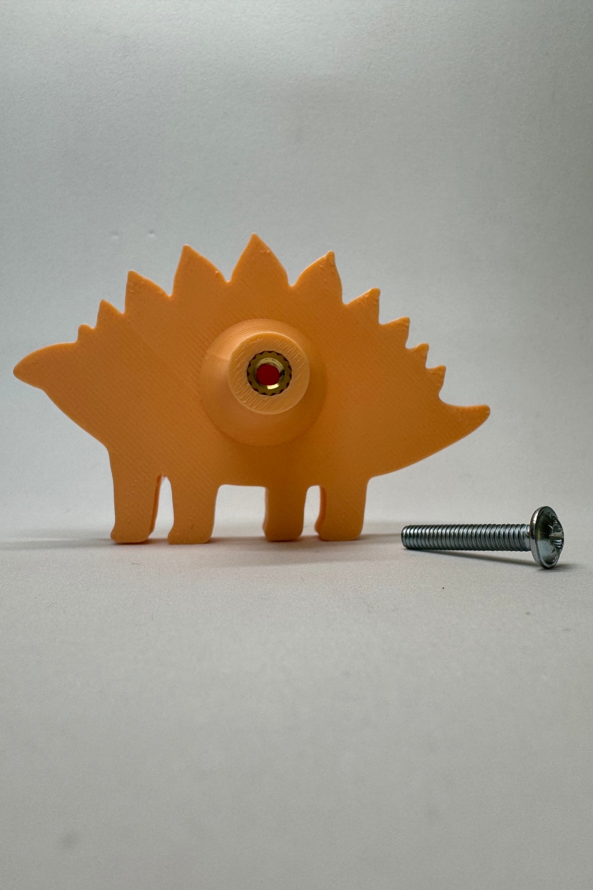 Turuncu Dino 5 Dolap Kulpu - Çocuk Odası, Mutfak ve Banyo İçin Modern ve Sevimli Mobilya Kulp