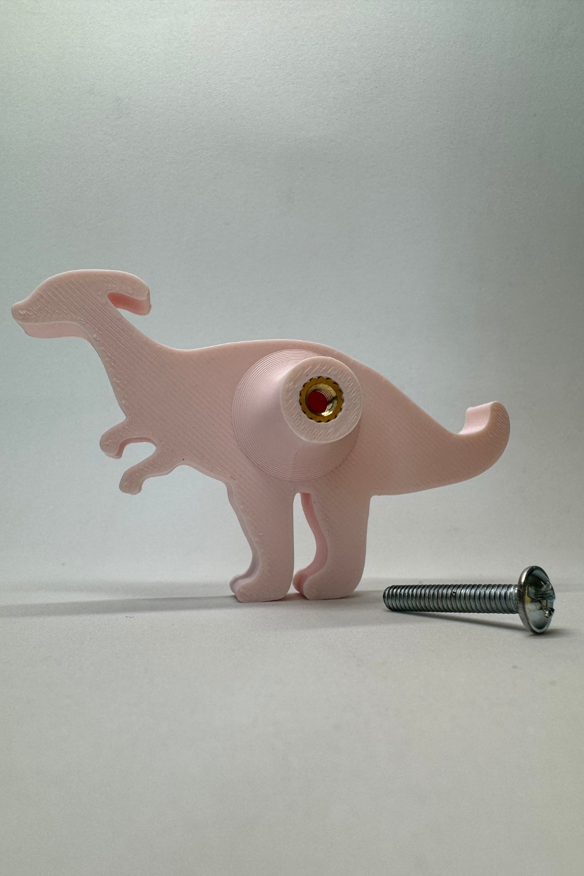 Pembe Dino2 Dolap Kulpu -Çocuk Odası, Mutfak ve Banyo İçin Modern, Sevimli ve Dayanıklı Mobilya Kulp