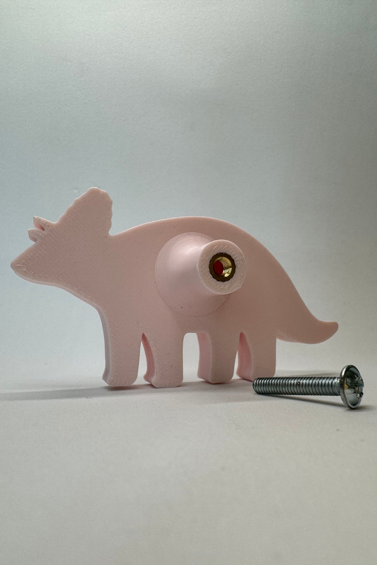 Pembe Dino 6 Dolap Kulpu - Çocuk Odası, Mutfak ve Banyo İçin Modern ve Sevimli Mobilya Kulp