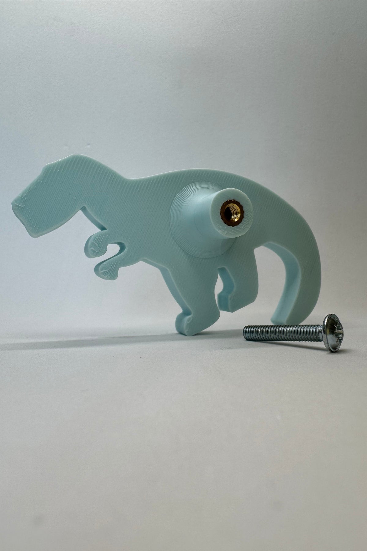 Mavi Dino 1 Dolap Kulpu-Çocuk Odası, Mutfak ve Banyo İçin Modern, Sevimli ve Dayanıklı Mobilya Kulp