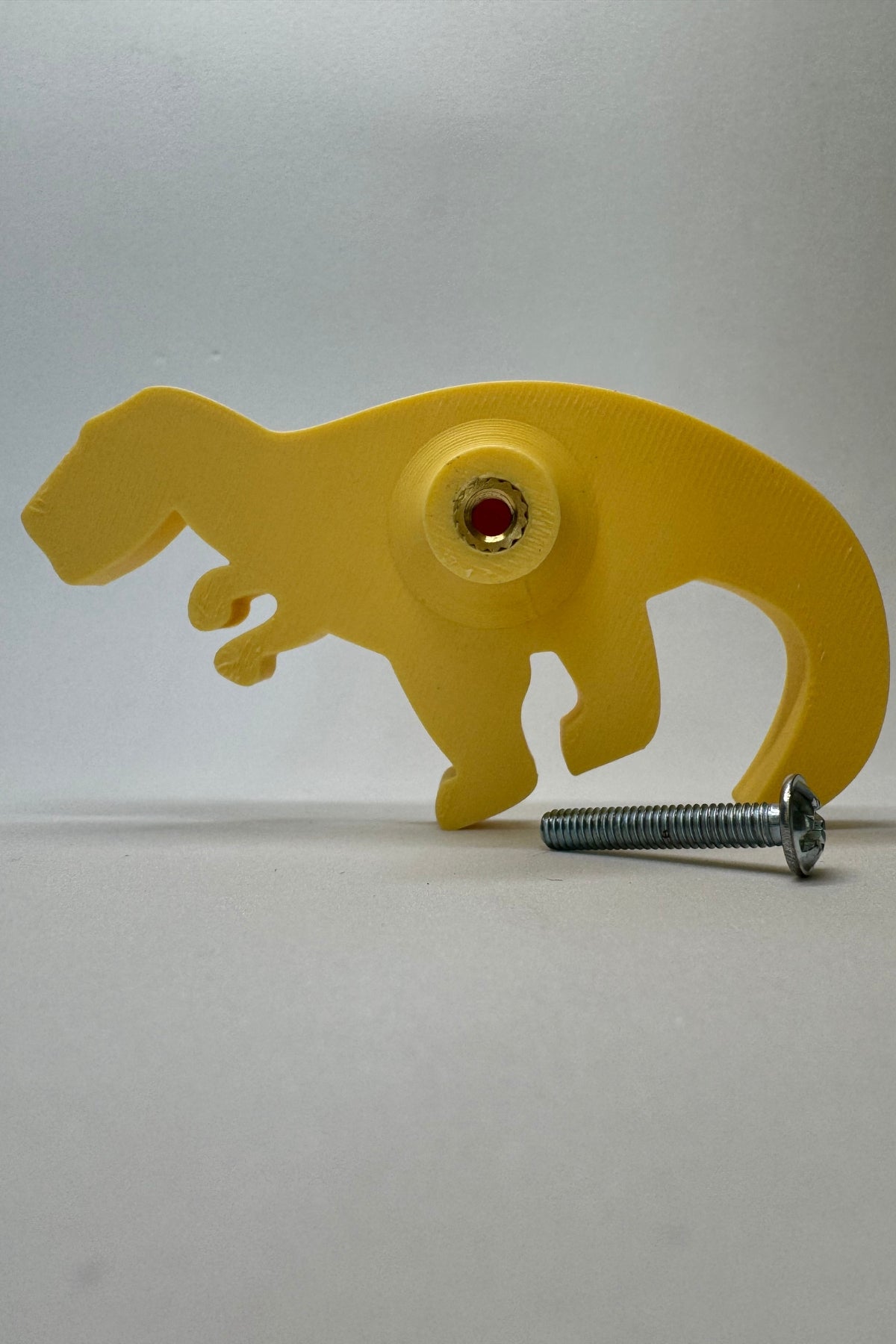 Sarı Dino 1 Dolap Kulpu-Çocuk Odası, Mutfak ve Banyo İçin Modern, Sevimli ve Dayanıklı Mobilya Kulp