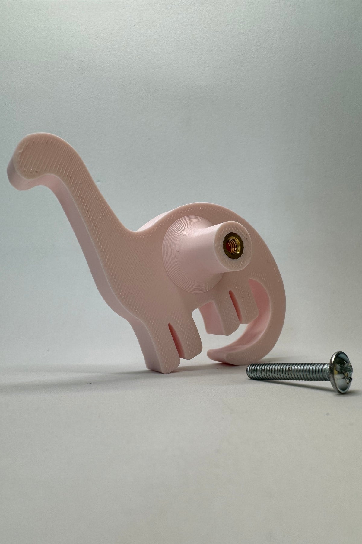 Pembe Dino 4 Dolap Kulpu - Çocuk Odası, Mutfak ve Banyo İçin Modern ve Sevimli Mobilya Kulp