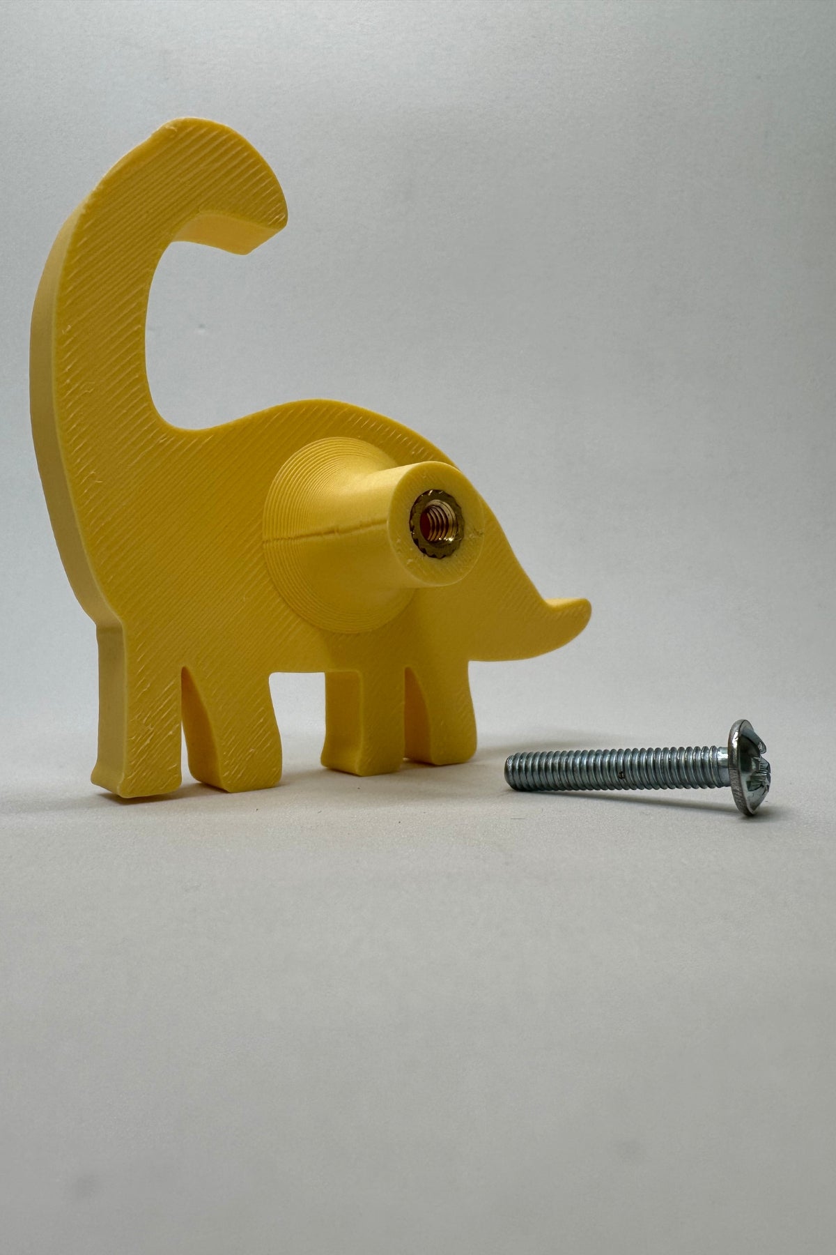 Sarı Dino 3 Dolap Kulpu -Çocuk Odası, Mutfak ve Banyo İçin Modern, Sevimli ve Dayanıklı Mobilya Kulp