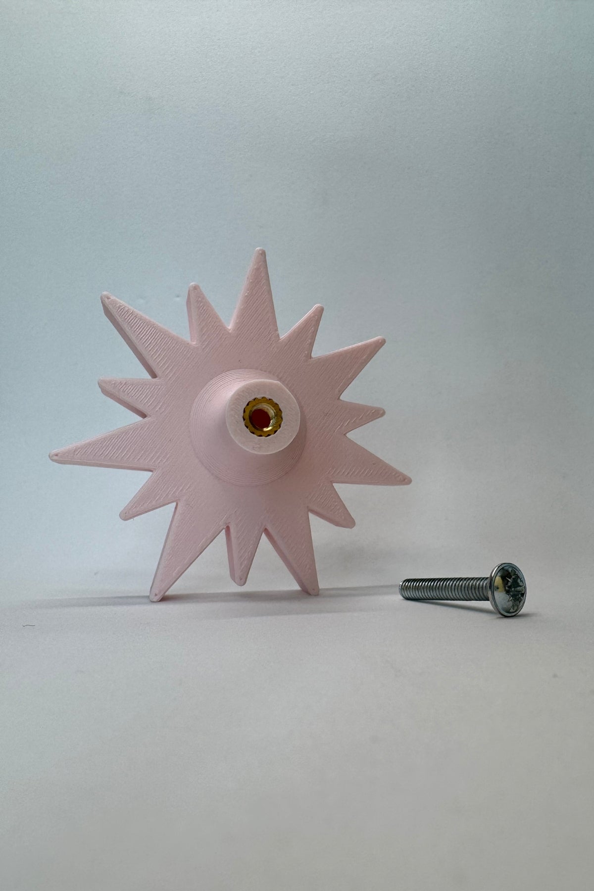 Pembe Güneş Dolap Kulpu - Çocuk Odası, Mutfak ve Banyo İçin Eğlenceli ve Dayanıklı Mobilya Kulp