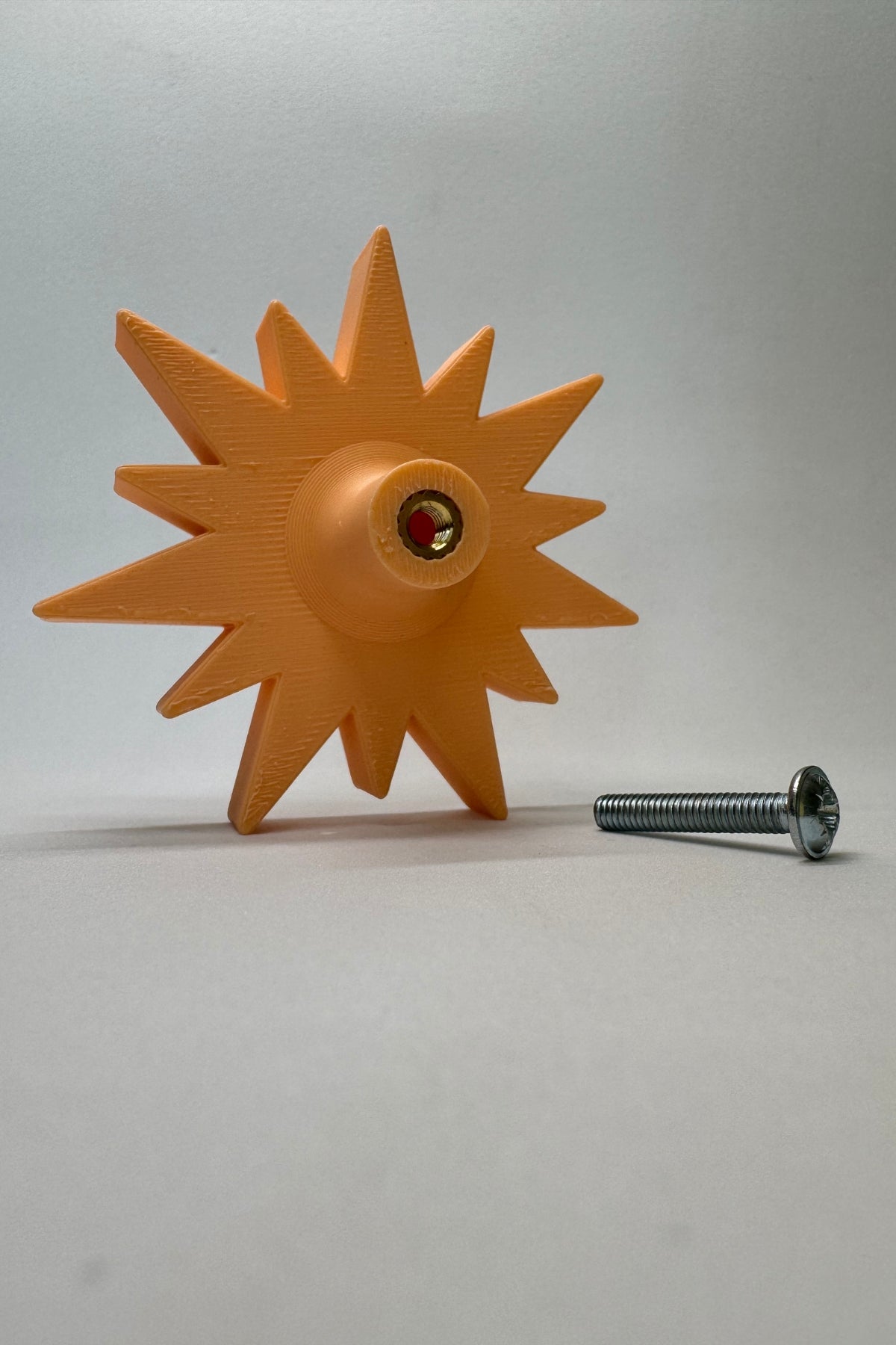 Turuncu Güneş Dolap Kulpu - Çocuk Odası, Mutfak ve Banyo İçin Canlı ve Dayanıklı Mobilya Kulp