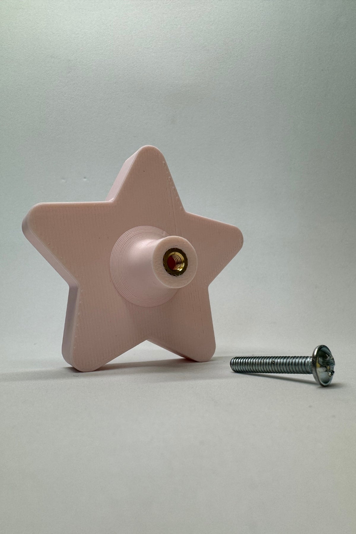 Pembe Yıldız Dolap Kulpu - Çocuk Odası, Mutfak, Banyo İçin Şık, Dayanıklı ve Sevimli Mobilya Kulp