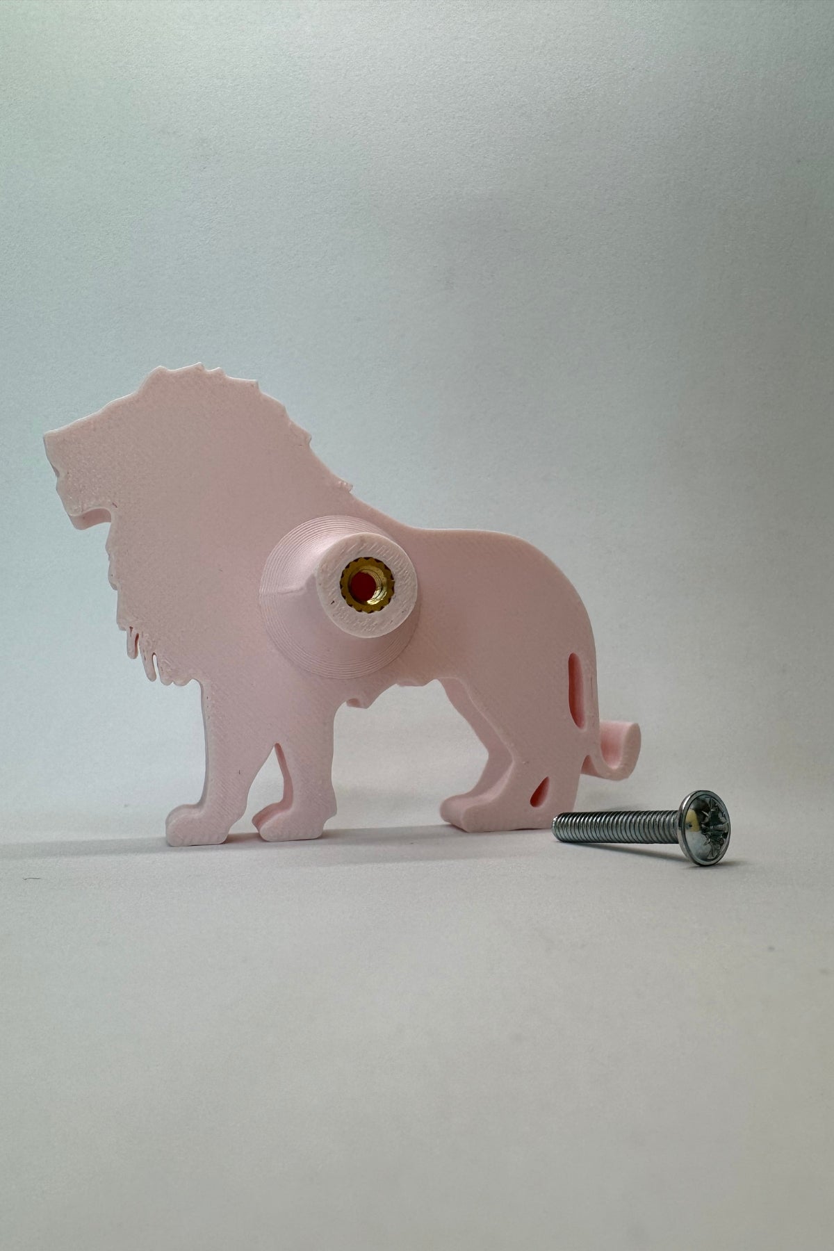 Pembe Aslan Dolap Kulpu - Çocuk Odası, Mutfak ve Banyo İçin Şık, Eğlenceli ve Dayanıklı Mobilya Kulp