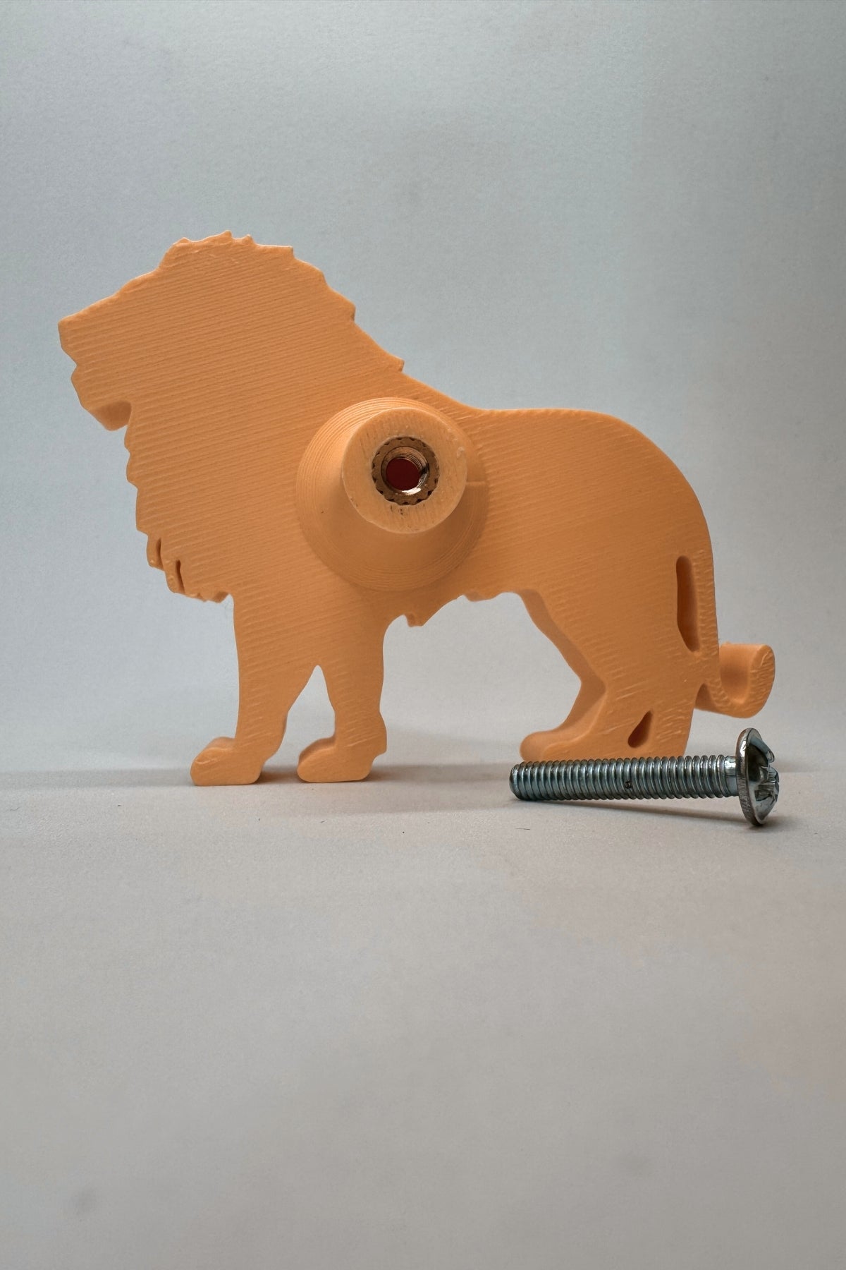 Turuncu Aslan Dolap Kulpu - Çocuk Odası, Mutfak ve Banyo İçin Canlı, Eğlenceli ve Dayanıklı Kulp