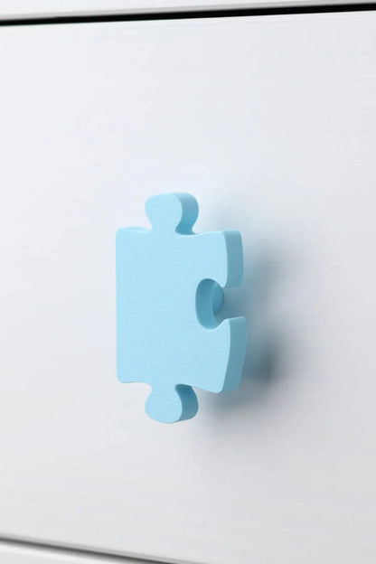 Puzzle Dolap Kulpu – Çocuk Odası, Mutfak ve Banyo Dolapları İçin Modern ve Eğlenceli Dekoratif Kulp