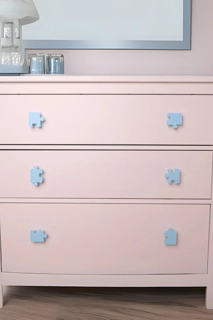 Puzzle Dolap Kulpu – Çocuk Odası, Mutfak ve Banyo Dolapları İçin Modern ve Eğlenceli Dekoratif Kulp