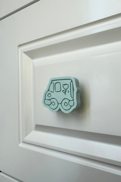 Mavi Araba Dolap Kulpu - Çocuk Odalarınıza, Mutfak ve Banyo Dolaplarınıza Mobilya Kulpu