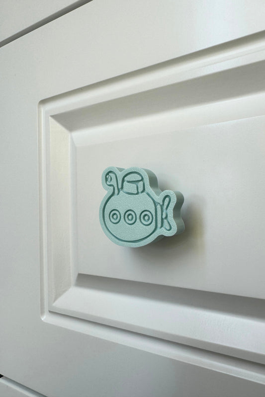 Mavi Denizaltı Dolap Kulpu - Çocuk Odaları, Mutfak ve Banyo Dolapları İçin Eğlenceli ve Şık Kulp