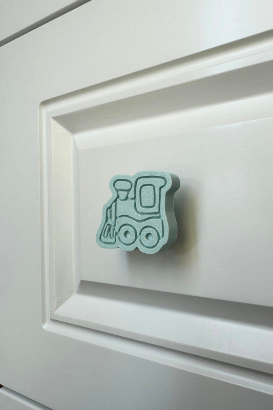 Mavi Tren Dolap Kulpu - Çocuk Odası, Mutfak ve Banyo Dolapları İçin Eğlenceli ve Dayanıklı Kulp