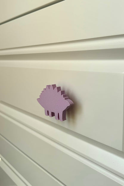 Mor Dino 5 Dolap Kulpu - Çocuk Odası, Mutfak ve Banyo İçin Modern, Sevimli ve Dayanıklı Mobilya Kulp