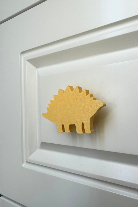 Sarı Dino 5 Dolap Kulpu -çocuk Odası, Mutfak Ve Banyo Için Modern, Sevimli Ve Dayanıklı Mobilya Kulp