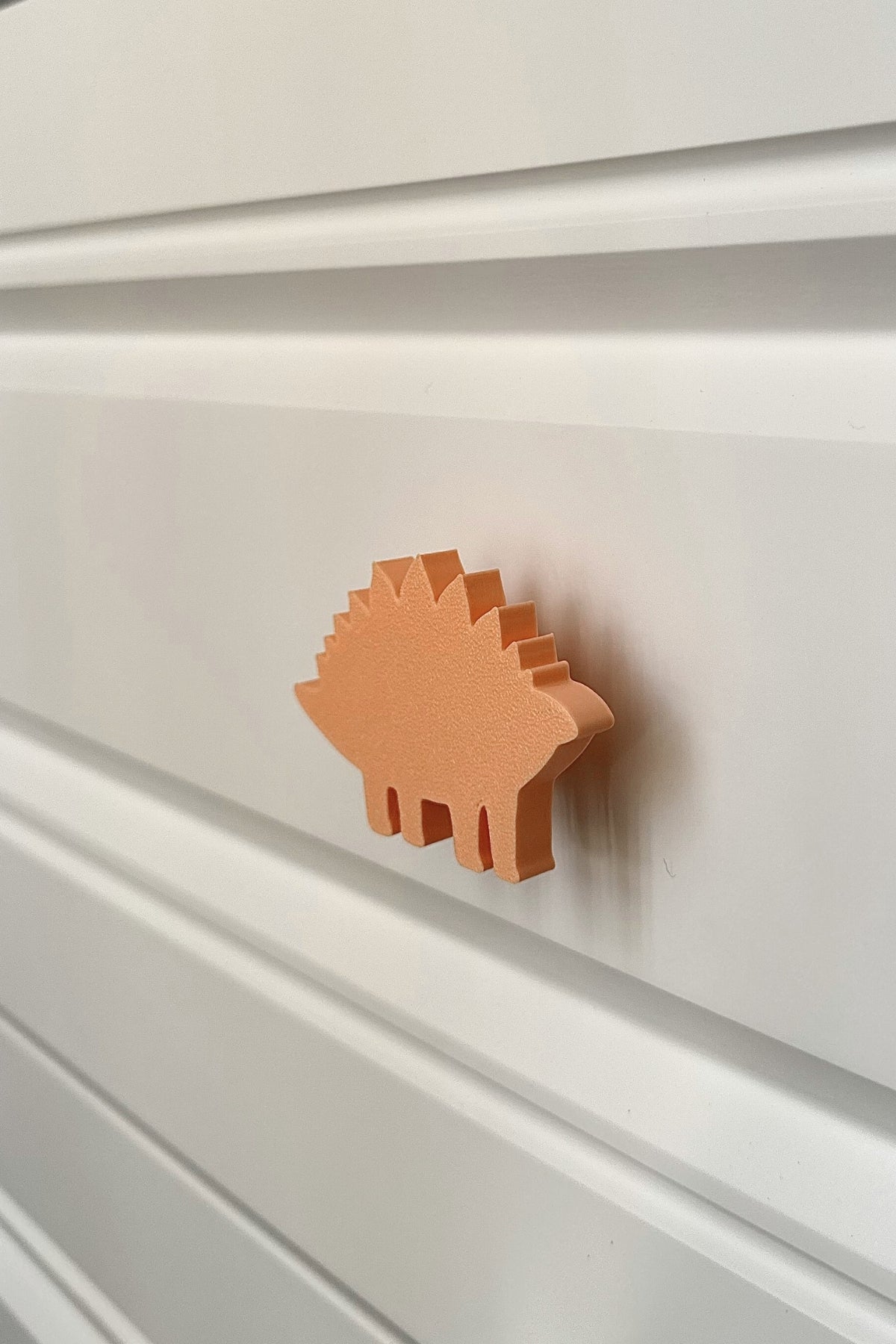 Turuncu Dino 5 Dolap Kulpu - Çocuk Odası, Mutfak ve Banyo İçin Modern ve Sevimli Mobilya Kulp