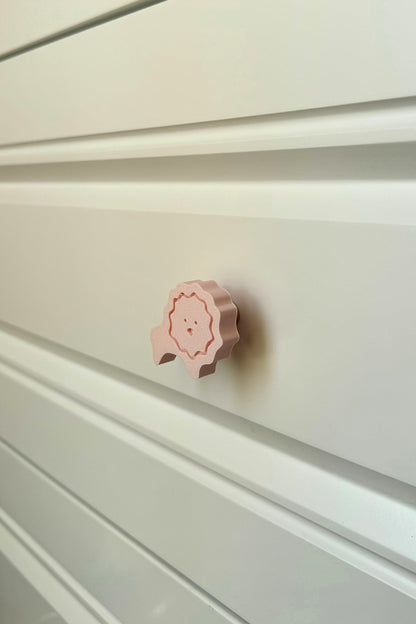 Pembe Aslan Dolap Kulpu - Çocuk Odası, Mutfak ve Banyo İçin Sevimli ve Dayanıklı Mobilya Kulp