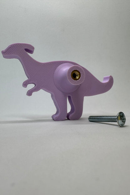 Mor Dino2 Dolap Kulpu - Çocuk Odası, Mutfak ve Banyo İçin Modern, Sevimli ve Dayanıklı Mobilya Kulp