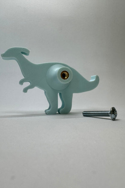 Mavi Dino2 Dolap Kulpu - Çocuk Odası, Mutfak ve Banyo İçin Modern, Sevimli ve Dayanıklı Mobilya Kulp