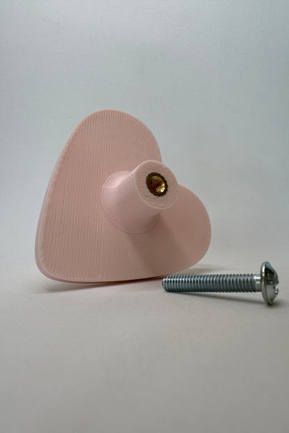 Pembe Kalp Dolap Kulpu - Çocuk Odası, Mutfak ve Banyo İçin Modern, Şık ve Dayanıklı Mobilya Kulp