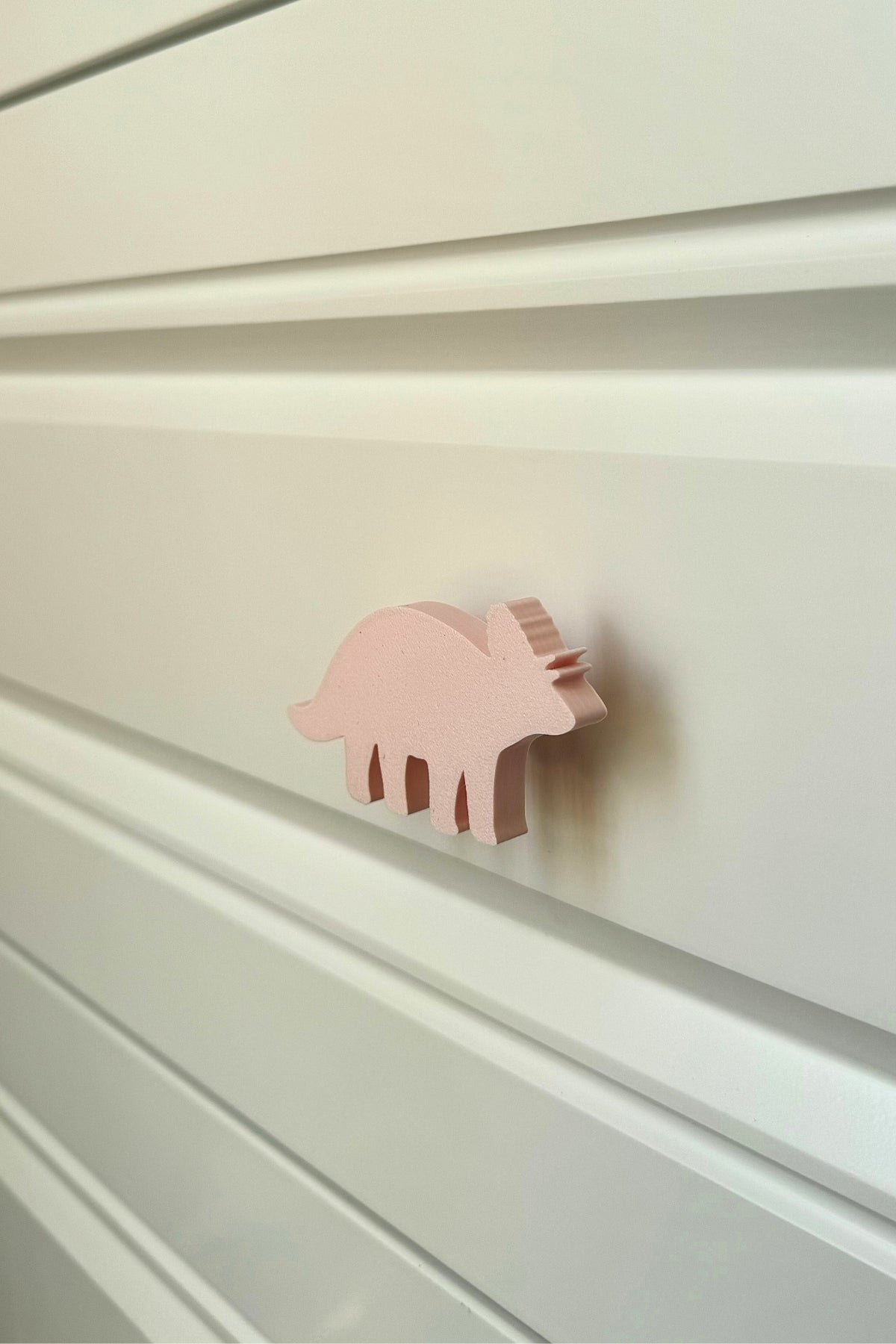 Pembe Dino 6 Dolap Kulpu - Çocuk Odası, Mutfak ve Banyo İçin Modern ve Sevimli Mobilya Kulp