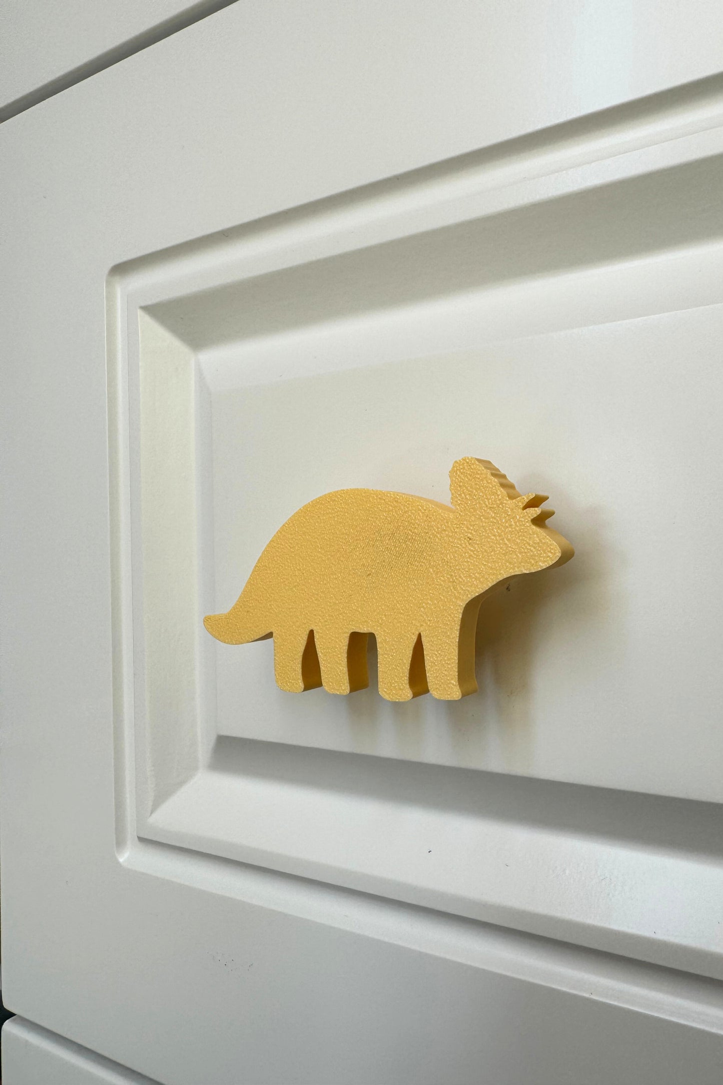 Sarı Dino 6 Dolap Kulpu-Çocuk Odası, Mutfak ve Banyo İçin Modern, Sevimli ve Dayanıklı Mobilya Kulp