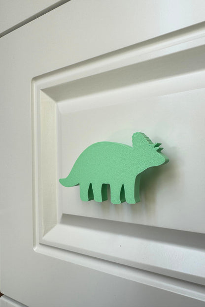 Yeşil Dino 6 Dolap Kulpu - Çocuk Odası, Mutfak ve Banyo İçin Modern ve Dayanıklı Mobilya Kulp