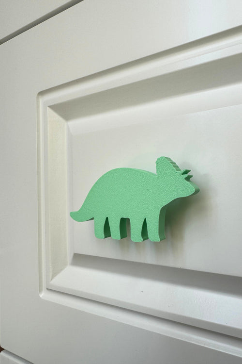 Yeşil Dino 6 Dolap Kulpu - Çocuk Odası, Mutfak ve Banyo İçin Modern ve Dayanıklı Mobilya Kulp