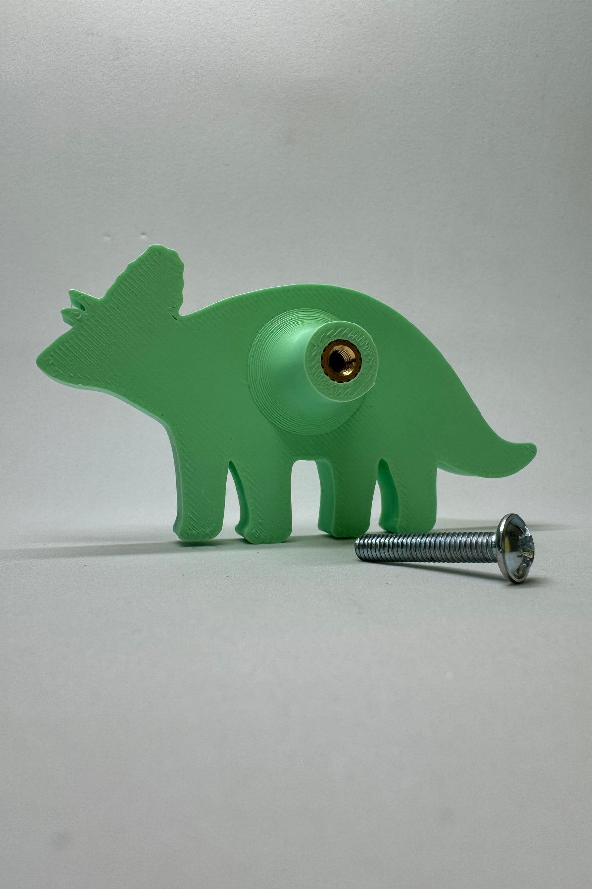 Yeşil Dino 6 Dolap Kulpu - Çocuk Odası, Mutfak ve Banyo İçin Modern ve Dayanıklı Mobilya Kulp