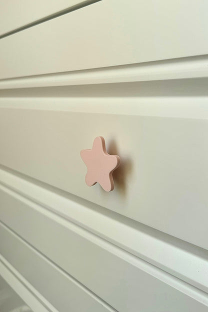 Pembe Yıldız Dolap Kulpu - Çocuk Odası ve Modern Mutfaklar İçin Zarif Mobilya Kulbu