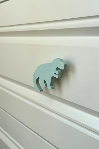 Mavi Dino 1 Dolap Kulpu-Çocuk Odası, Mutfak ve Banyo İçin Modern, Sevimli ve Dayanıklı Mobilya Kulp