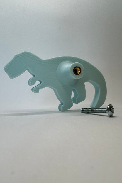 Mavi Dino 1 Dolap Kulpu-Çocuk Odası, Mutfak ve Banyo İçin Modern, Sevimli ve Dayanıklı Mobilya Kulp