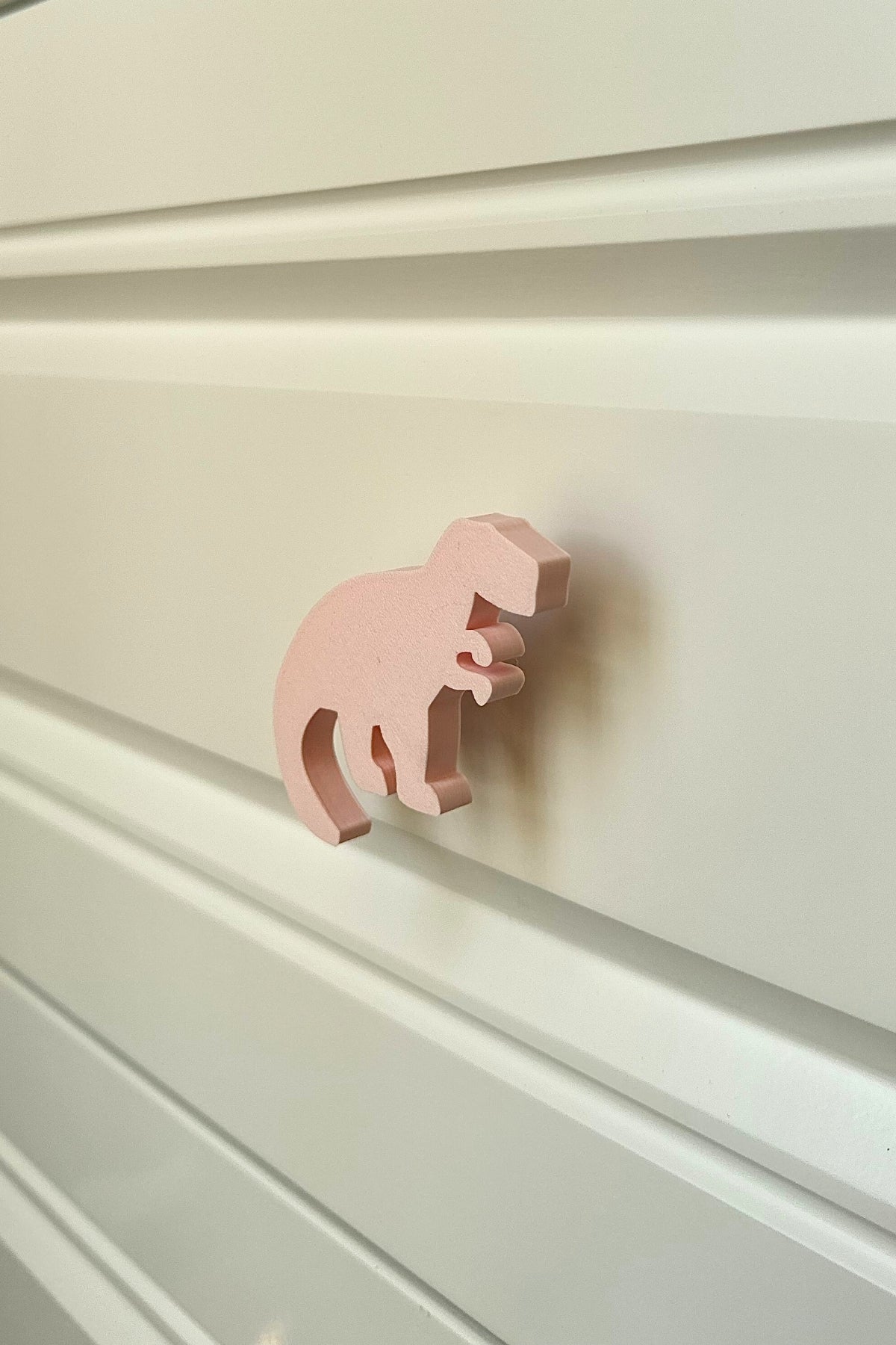 Pembe Dino 1 Dolap Kulpu-Çocuk Odası, Mutfak ve Banyo İçin Modern,Sevimli ve Dayanıklı Mobilya Kulp