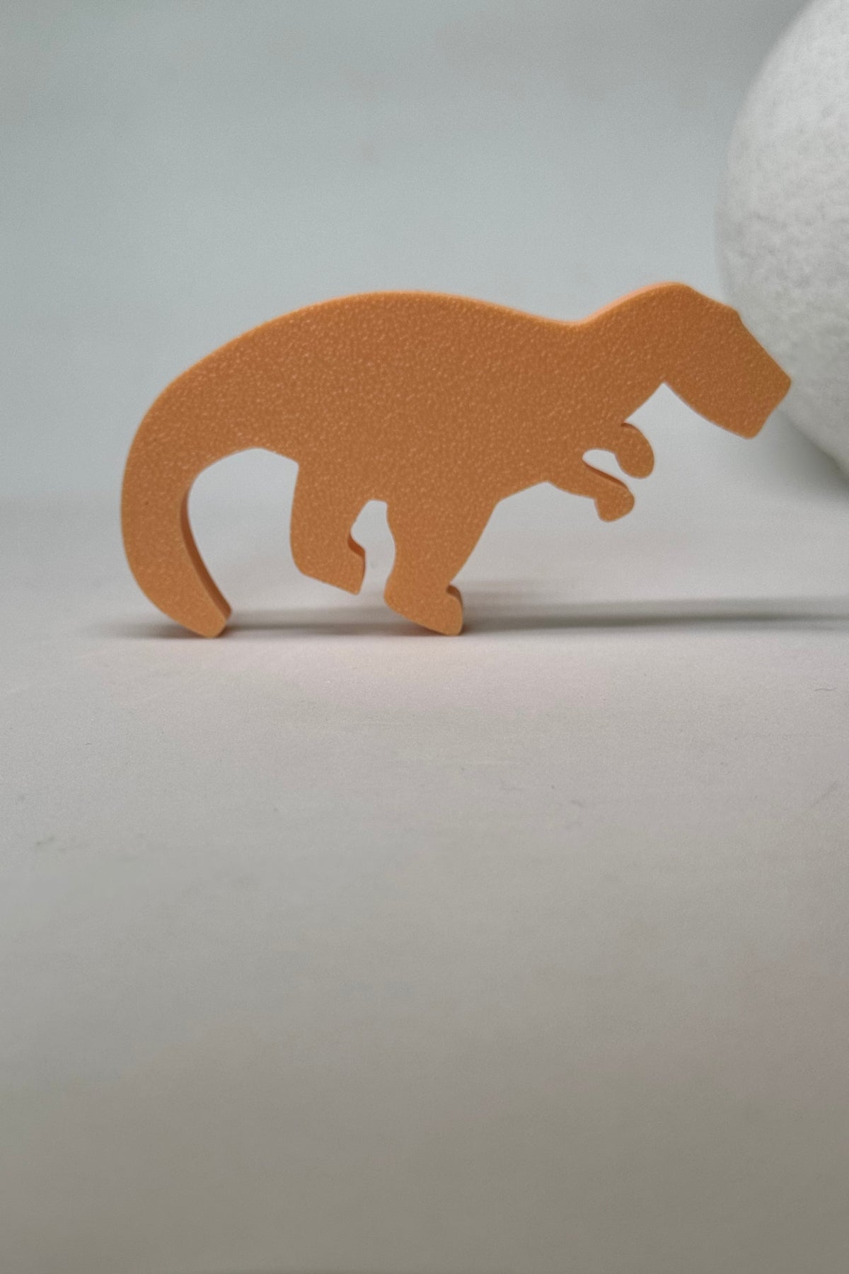 Turuncu Dino 1 Dolap Kulpu - Çocuk Odası, Mutfak ve Banyo İçin Modern ve Sevimli Mobilya Kulp