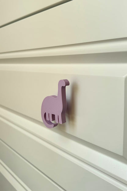 Mor Dino 4 Dolap Kulpu -Çocuk Odası, Mutfak ve Banyo İçin Modern, Sevimli ve Dayanıklı Mobilya Kulp