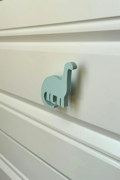 Mavi Dino 4 Dolap Kulpu-Çocuk Odası, Mutfak ve Banyo İçin Modern, Sevimli ve Dayanıklı Mobilya Kulp