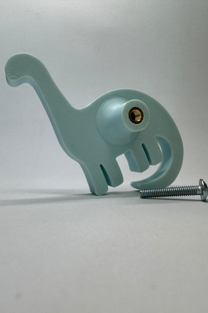 Mavi Dino 4 Dolap Kulpu-Çocuk Odası, Mutfak ve Banyo İçin Modern, Sevimli ve Dayanıklı Mobilya Kulp