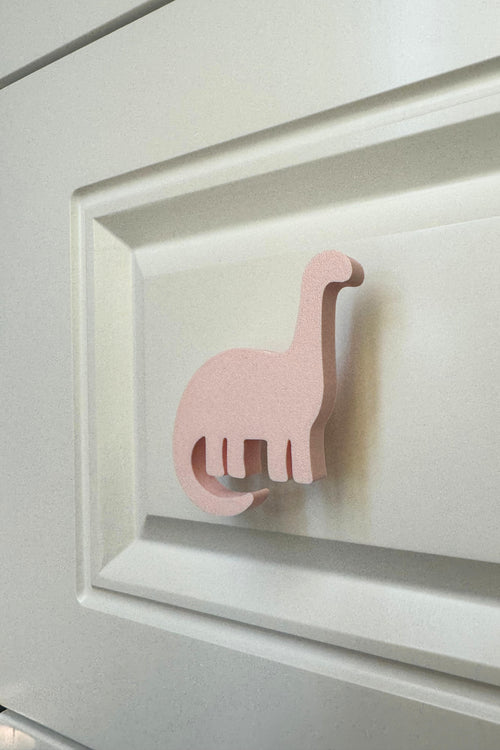 Pembe Dino 4 Dolap Kulpu - Çocuk Odası, Mutfak ve Banyo İçin Modern ve Sevimli Mobilya Kulp