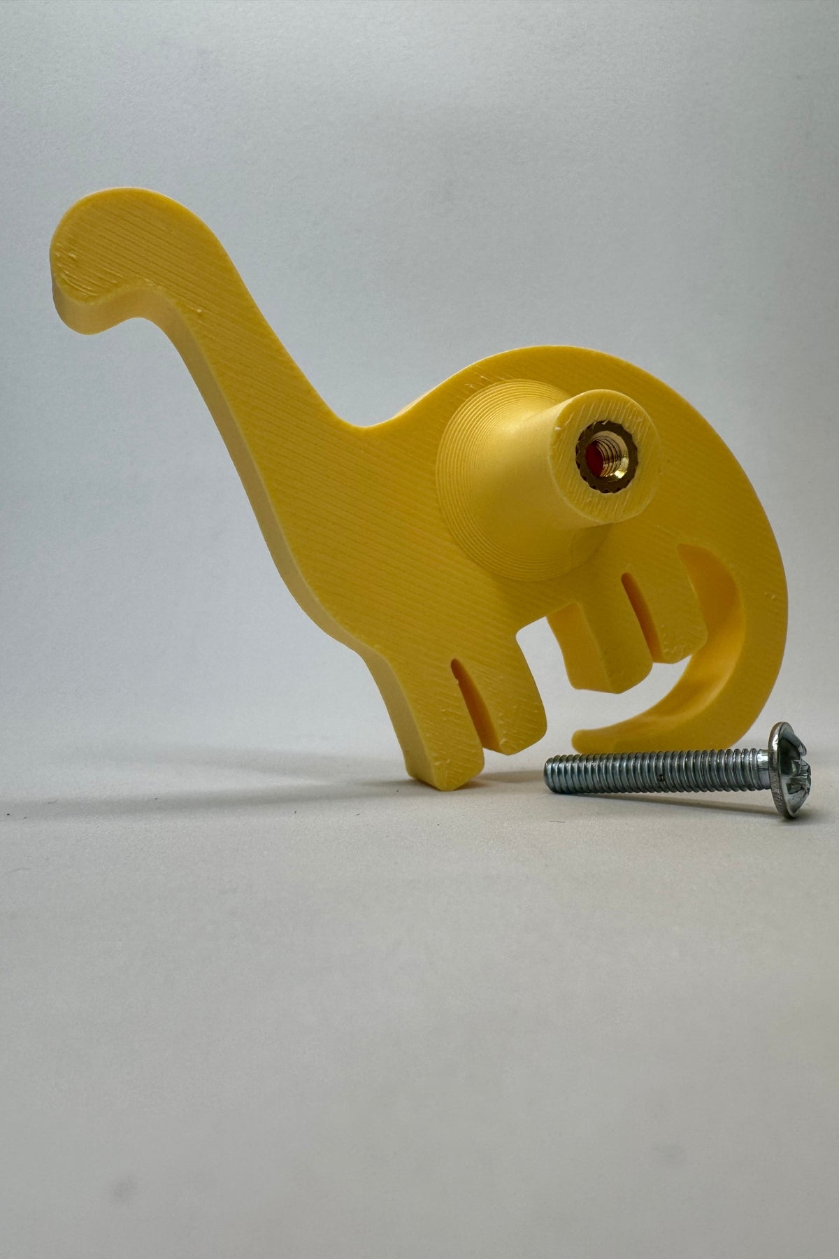 Sarı Dino 4 Dolap Kulpu-Çocuk Odası, Mutfak ve Banyo İçin Modern, Sevimli ve Dayanıklı Mobilya Kulp