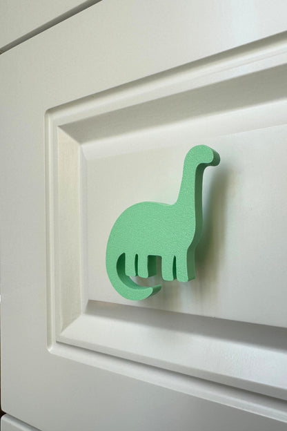 Yeşil Dino 4 Dolap Kulpu - Çocuk Odası, Mutfak ve Banyo İçin Modern ve Dayanıklı Mobilya Kulp