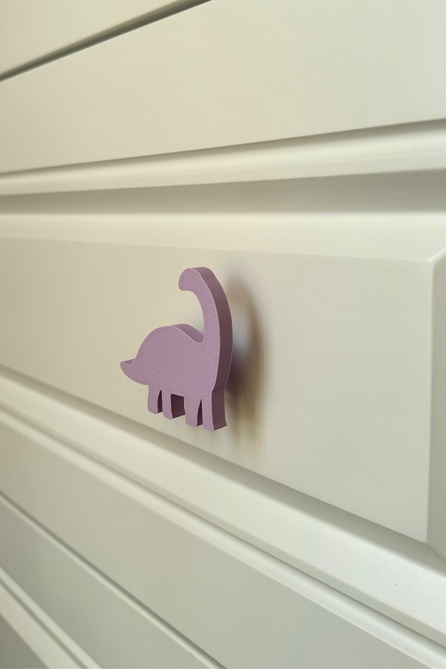 Mor Dino 3 Dolap Kulpu -Çocuk Odası, Mutfak ve Banyo İçin Modern, Sevimli ve Dayanıklı Mobilya Kulp