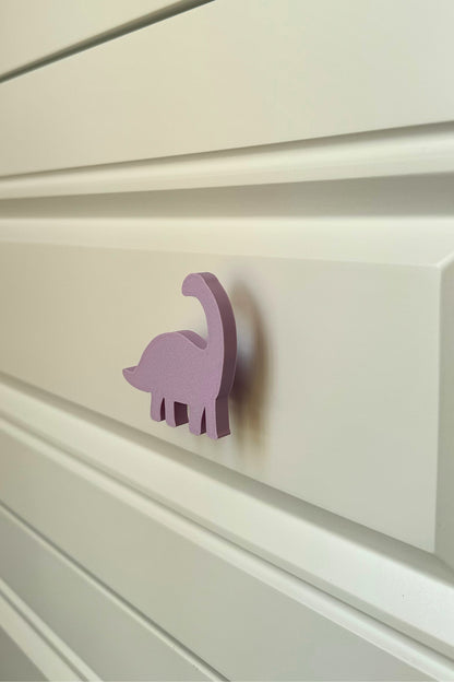 Mor Dino 3 Dolap Kulpu -Çocuk Odası, Mutfak ve Banyo İçin Modern, Sevimli ve Dayanıklı Mobilya Kulp