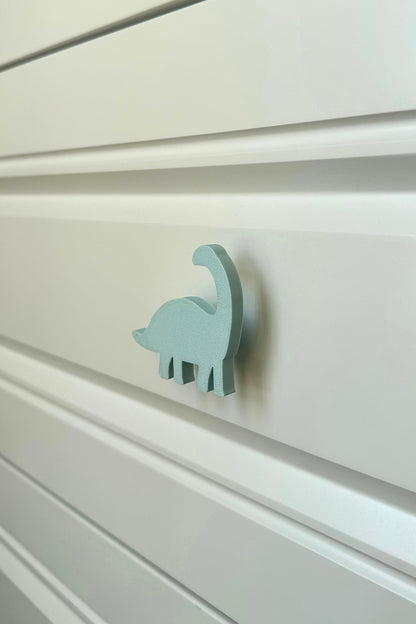 Mavi Dino3 Dolap Kulpu - Çocuk Odası, Mutfak ve Banyo İçin Modern, Sevimli ve Dayanıklı Mobilya Kulp