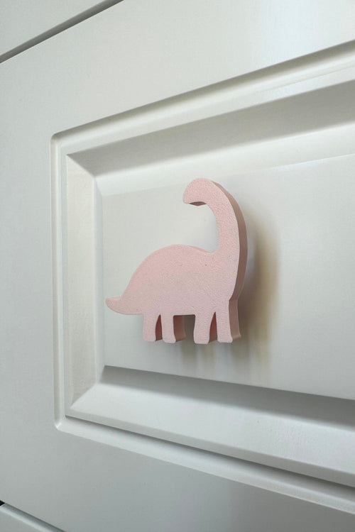 Pembe Dino 3 Dolap Kulpu-Çocuk Odası, Mutfak ve Banyo İçin Modern, Sevimli ve Dayanıklı Mobilya Kulp