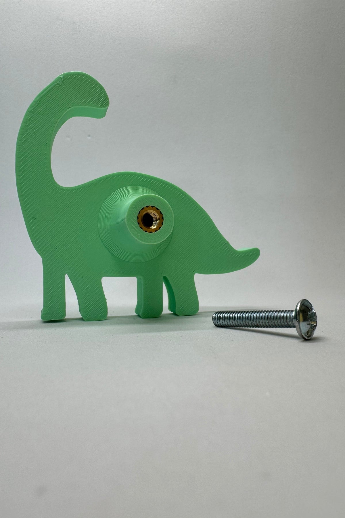 Yeşil Dino 3 Dolap Kulpu-Çocuk Odası, Mutfak ve Banyo İçin Modern, Sevimli ve Dayanıklı Mobilya Kulp