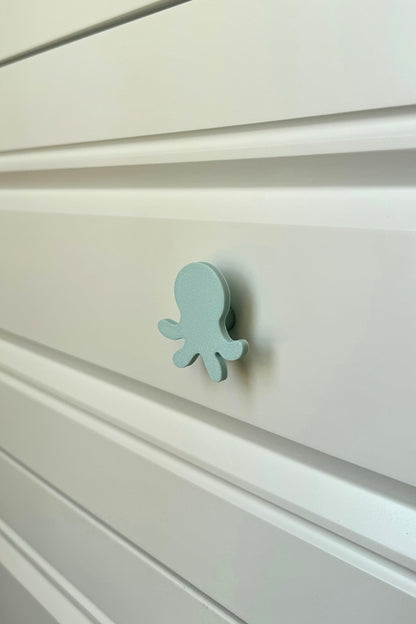 Mavi Ahtapot Dolap Kulpu - Çocuk Odası, Mutfak ve Banyo İçin Modern, Şık ve Dayanıklı Kulp