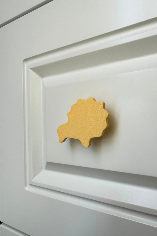 Sarı Aslan Dolap Kulpu - Çocuk Odası, Mutfak ve Banyo İçin Modern, Şık ve Dayanıklı Mobilya Kulp