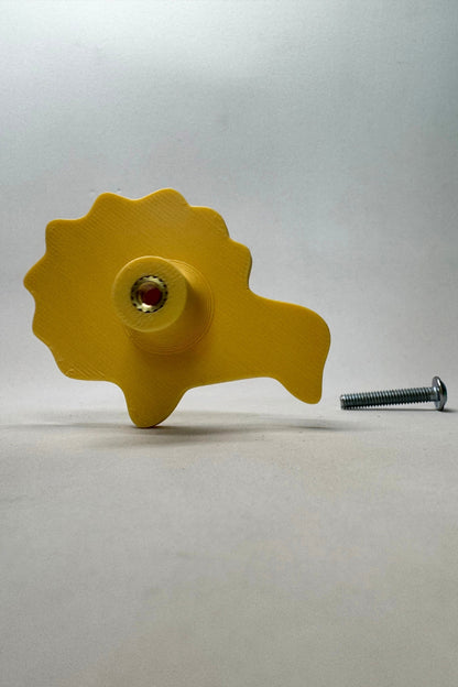 Sarı Aslan Dolap Kulpu - Çocuk Odası, Mutfak ve Banyo İçin Modern, Şık ve Dayanıklı Mobilya Kulp