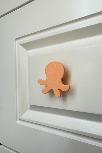 Turuncu Ahtapot Dolap Kulpu-Çocuk Odası, Mutfak ve Banyo İçin Modern ve Dayanıklı Mobilya Kulp