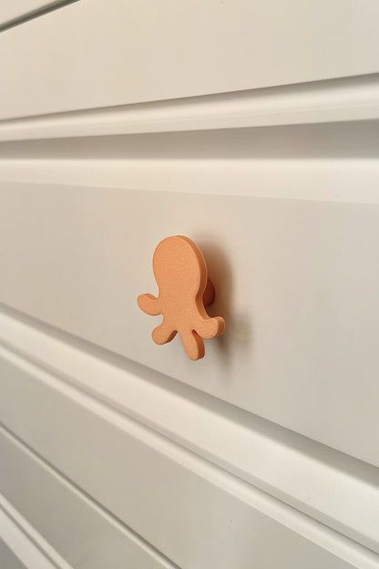 Turuncu Ahtapot Dolap Kulpu-Çocuk Odası, Mutfak ve Banyo İçin Modern ve Dayanıklı Mobilya Kulp